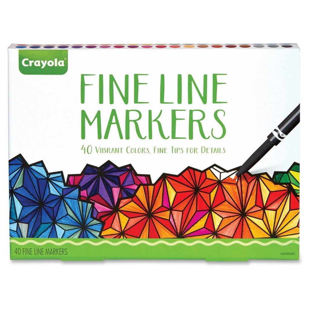 Crayola Adult Fine Line Markers 40 Count Catman Stores